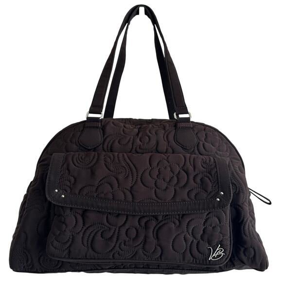 Vera Bradley Handbags - Vera Bradley Classic Espresso Brown Microfiber Diaper Bag Lined Shoulder Tote